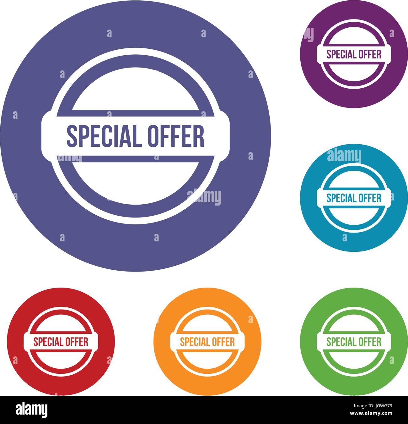 Special offer circle icons set Stock Vector Image & Art - Alamy