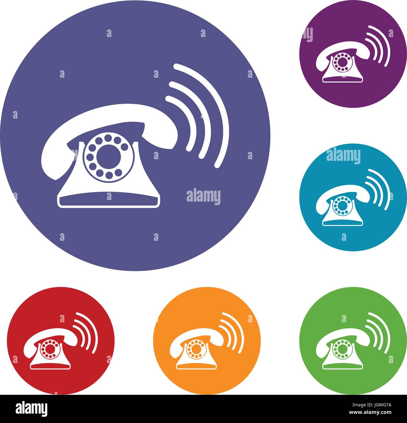 Retro phone icons set Stock Vector Image & Art - Alamy