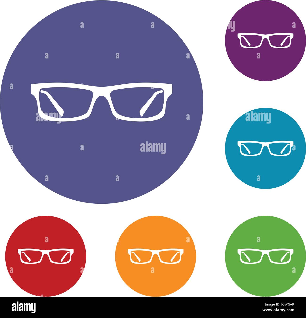 Eye glasses icons set Stock Vector Image & Art - Alamy