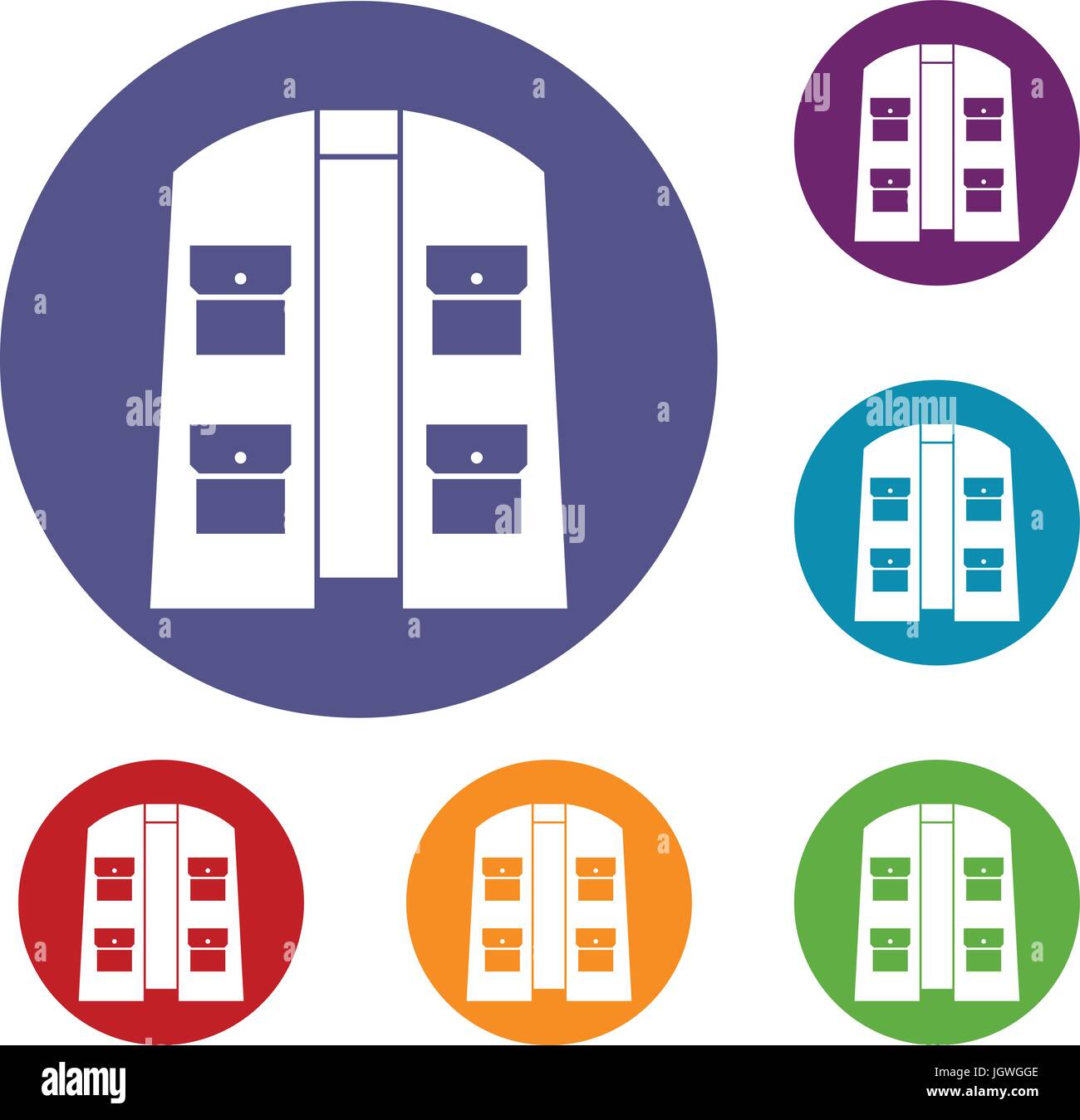 Hunter vest icons set Stock Vector Image & Art - Alamy