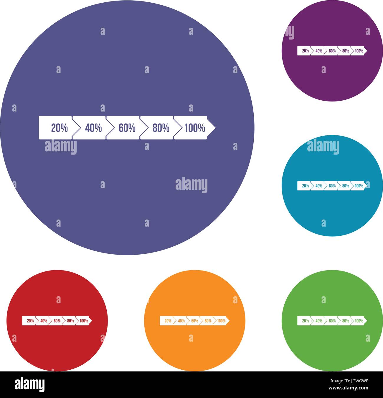 Percentage arrow infographic icons set Stock Vector Image & Art - Alamy