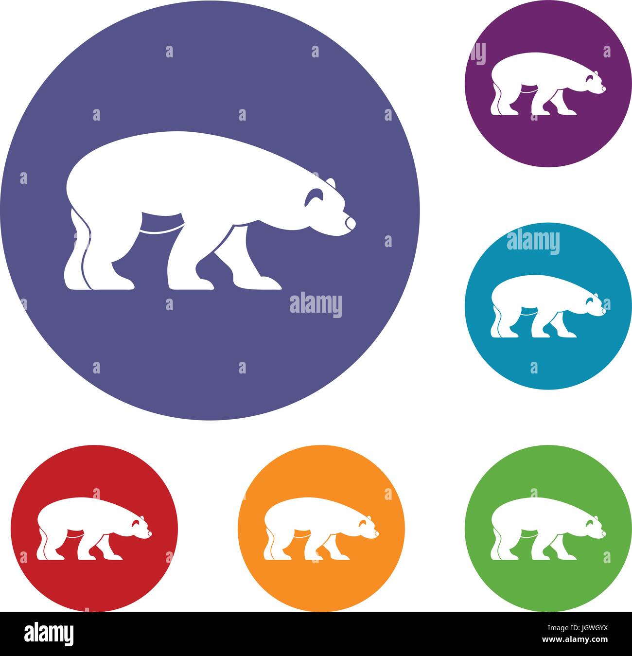 Bear icons set Stock Vector Image & Art - Alamy