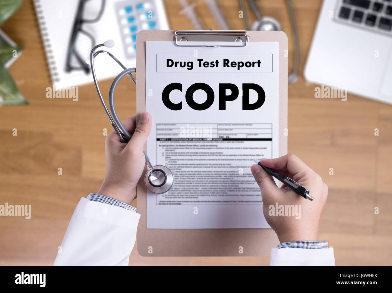 COPD Chronic obstructive pulmonary disease health medical concept Stock Photo