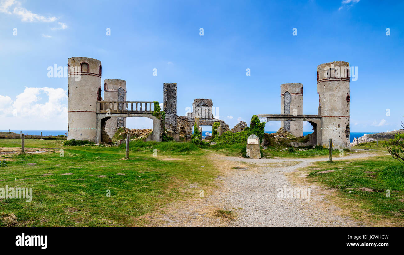 Ruins of the Manoir de Coecilian of the French poet Saint-Pol-Roux ...