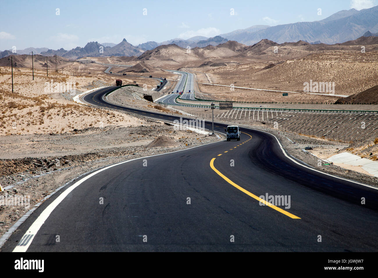 Qinghai-Tibet Highway Stock Photo