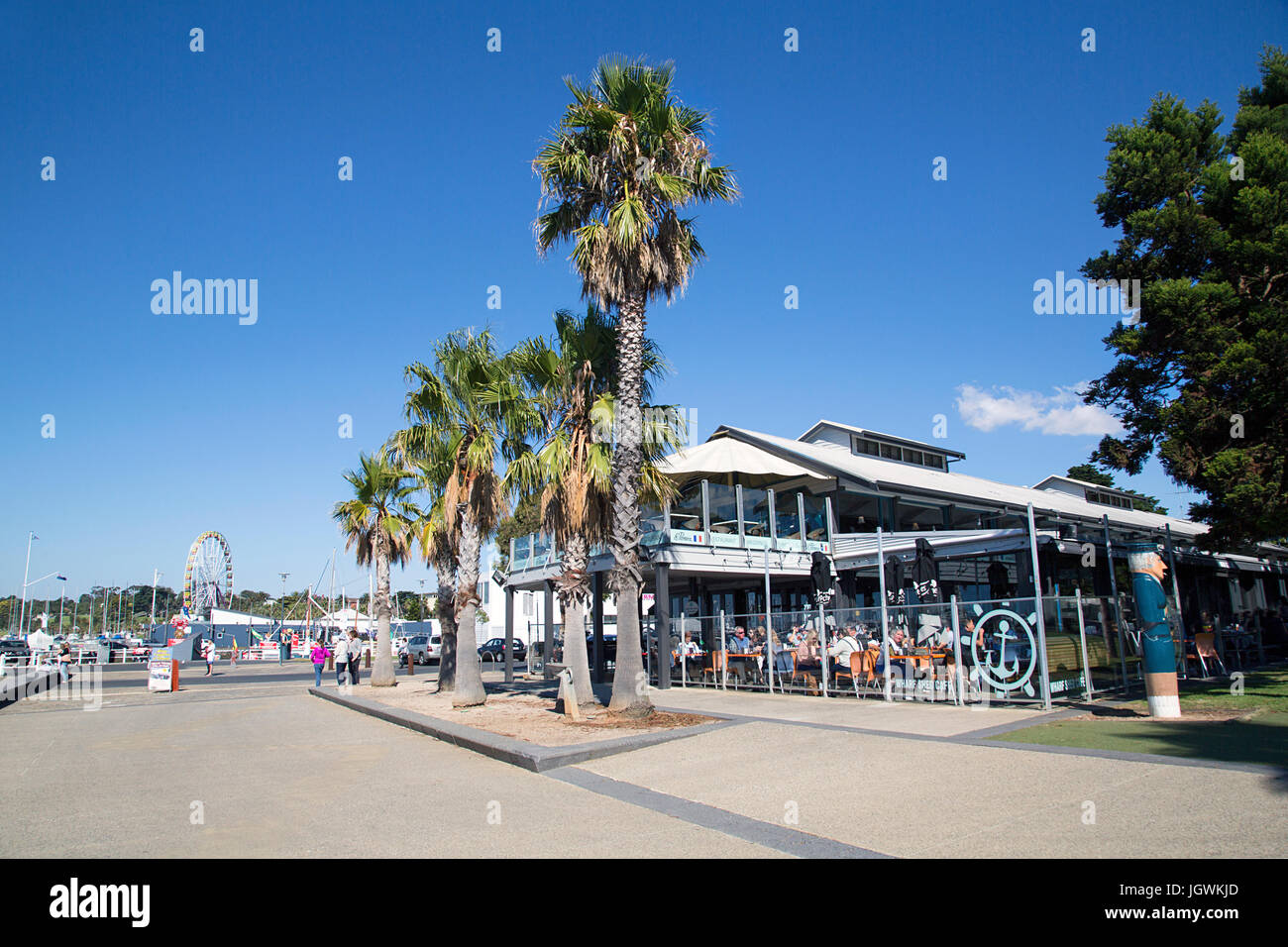 Waterfront Restaurant Geelong Stock Photo Alamy