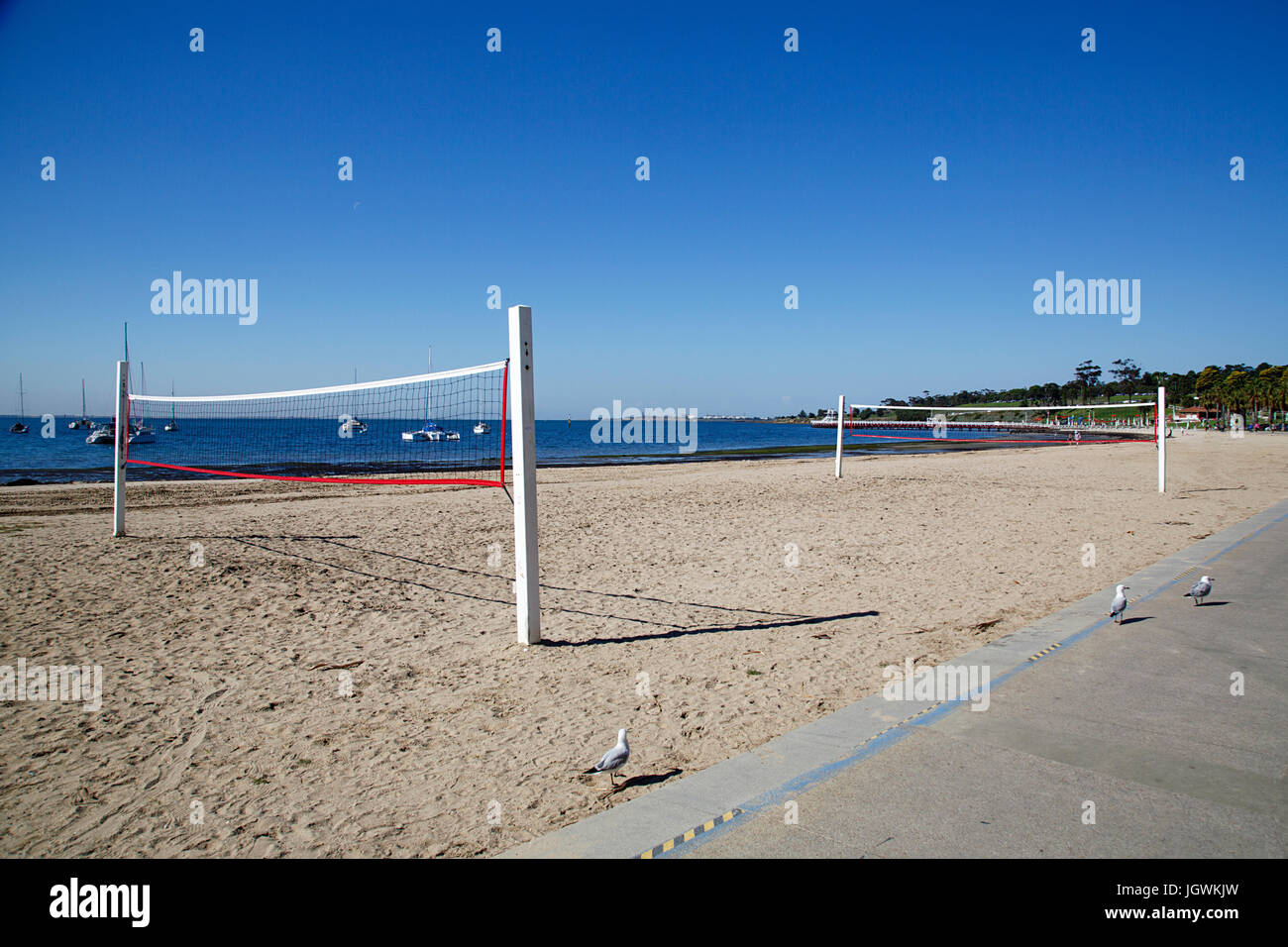 Volley Ball Court Stock Photo