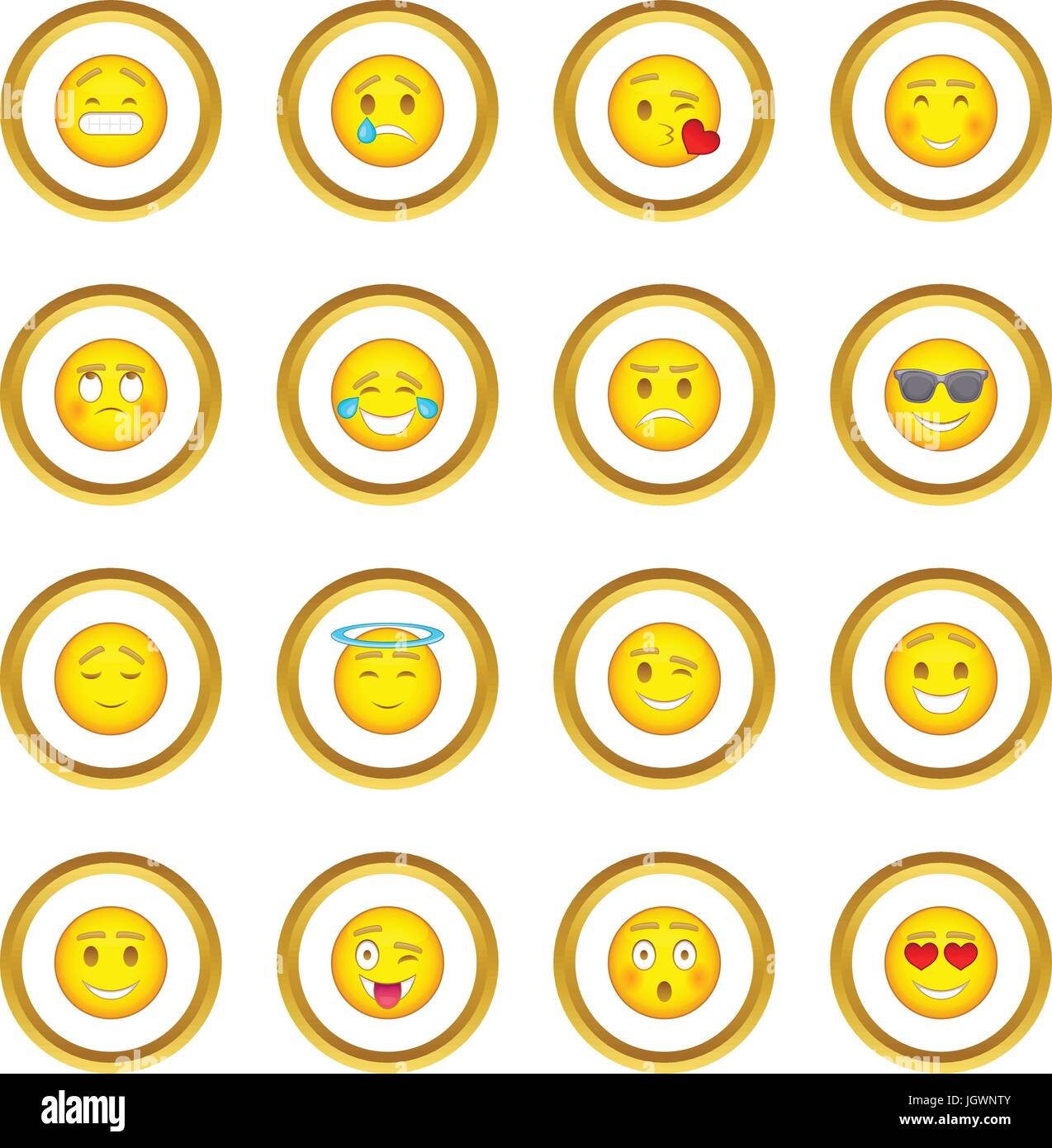 Smiles icons circle Stock Vector Image & Art - Alamy