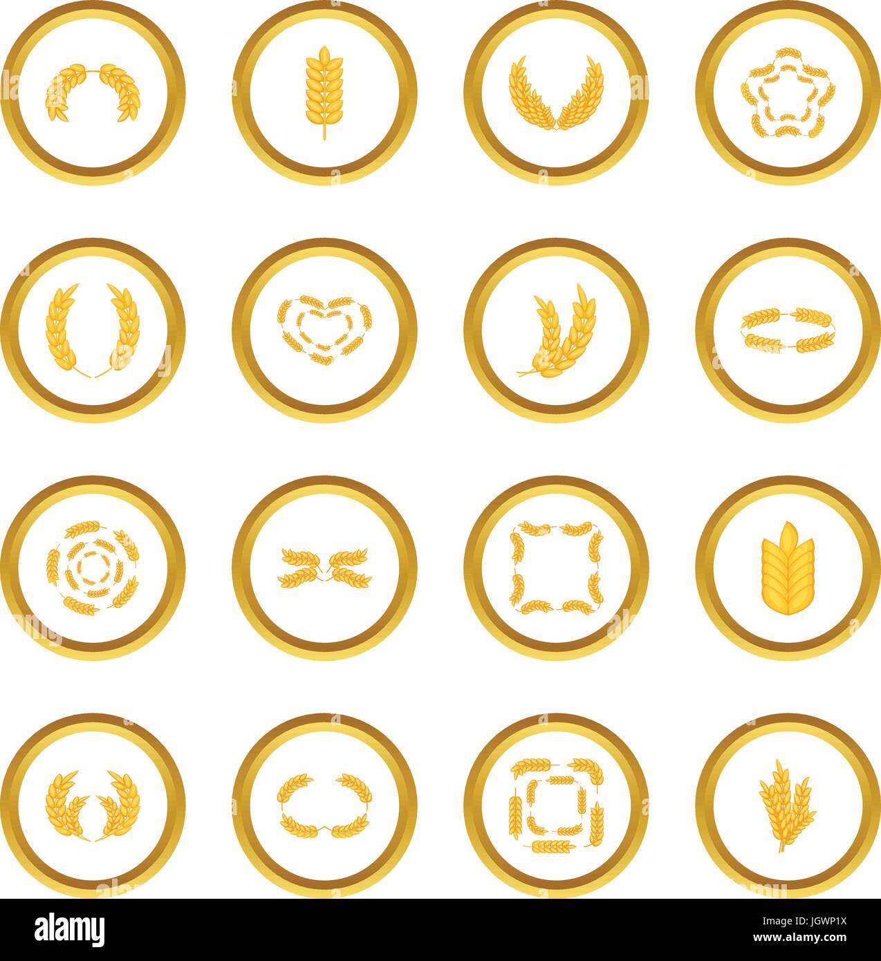 Ear corn icons circle Stock Vector Image & Art - Alamy