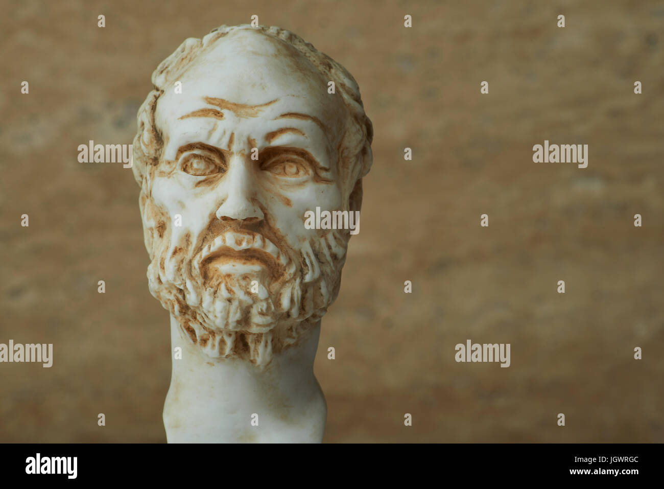 Statue of Demokritus,ancient greek philosopher Stock Photo - Alamy