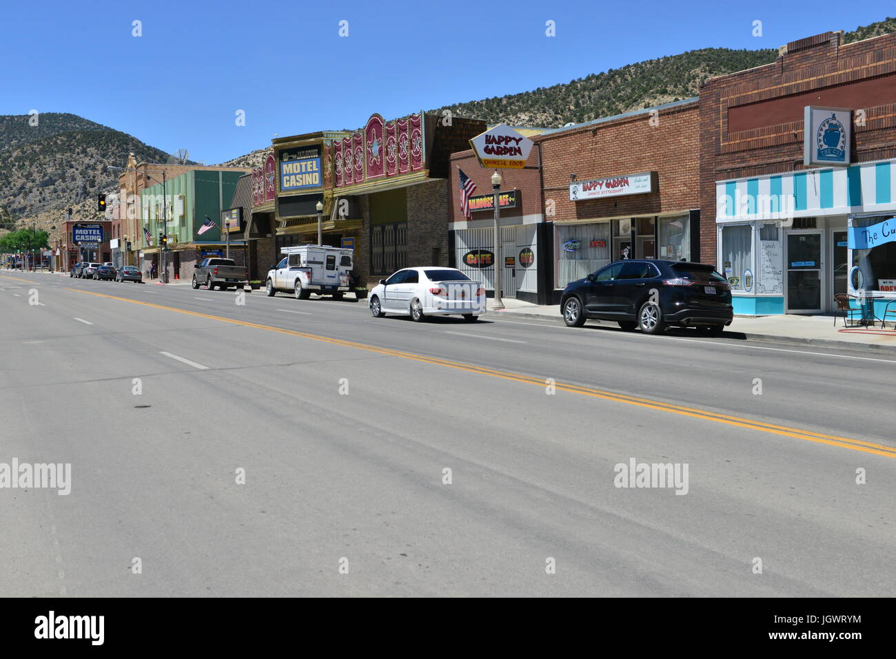 The town of Ely in Nevada, USA Stock Photo Alamy