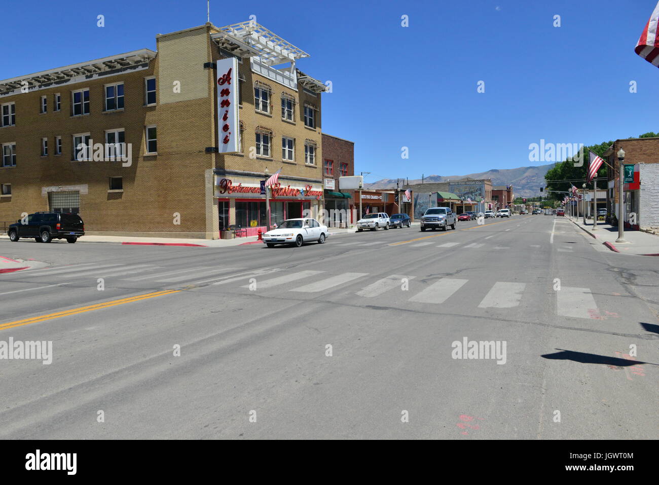 The town of Ely in Nevada, USA Stock Photo Alamy