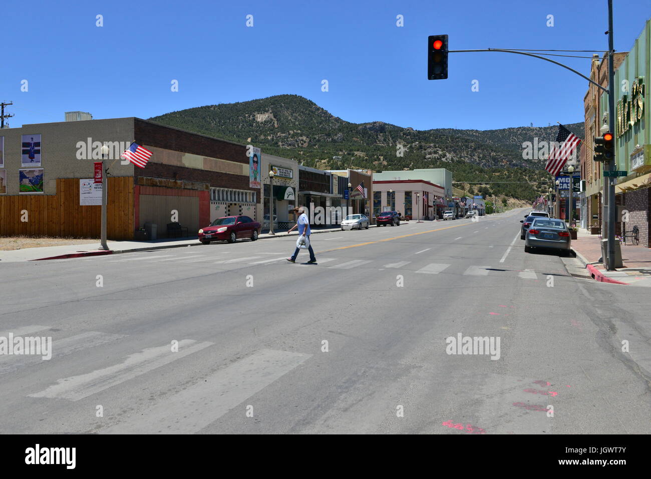 The town of Ely in Nevada, USA Stock Photo Alamy