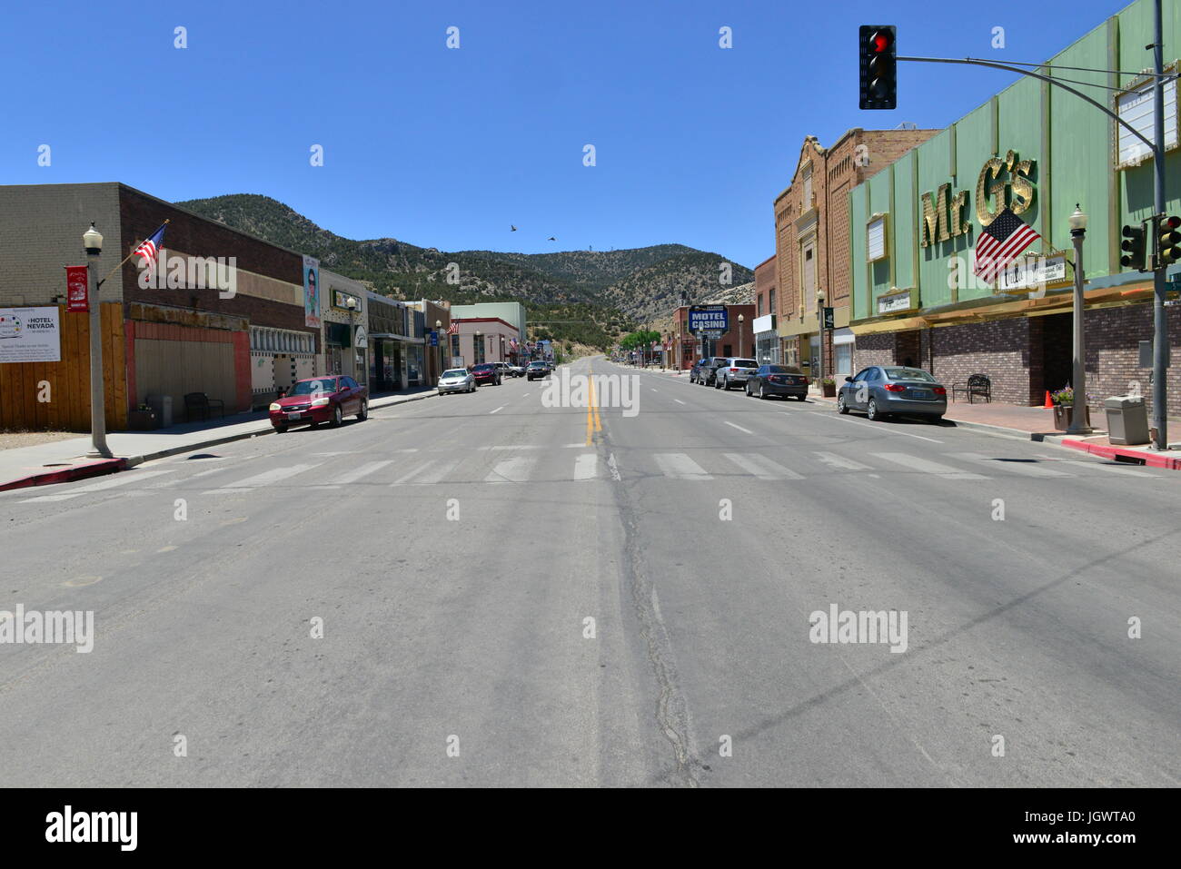 The town of Ely in Nevada, USA Stock Photo Alamy