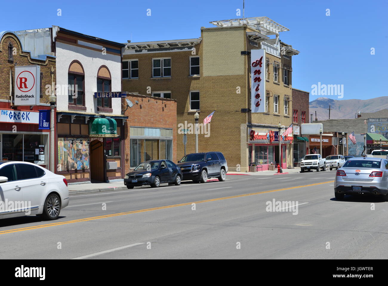 The town of Ely in Nevada, USA Stock Photo Alamy