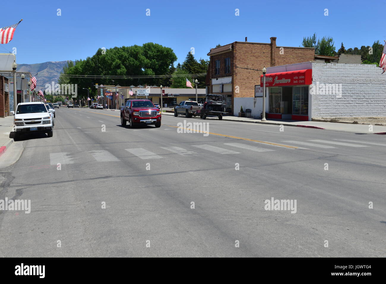 The town of Ely in Nevada, USA Stock Photo Alamy