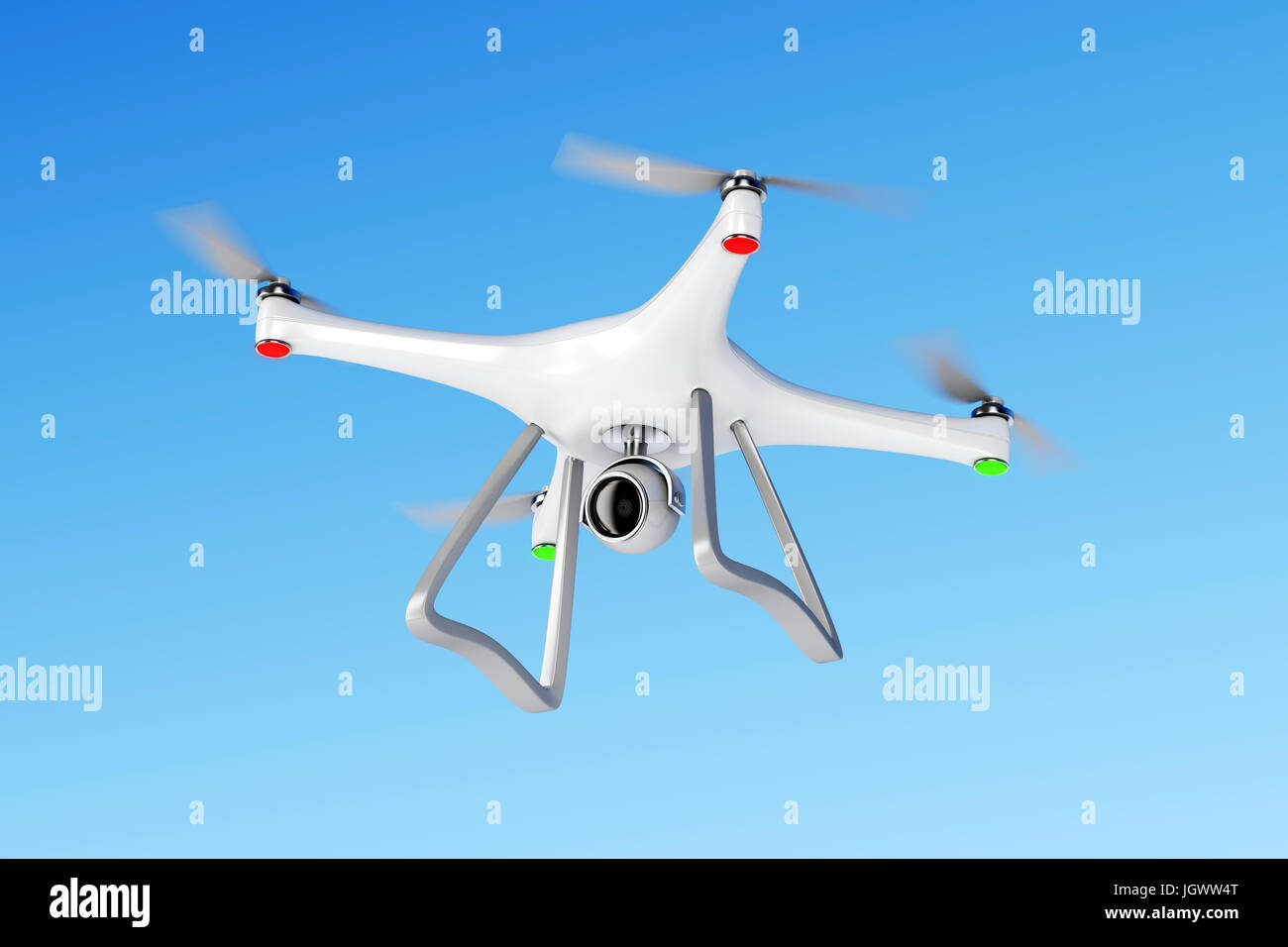 Unmanned aerial vehicle (drone) flying in the sky Stock Photo - Alamy