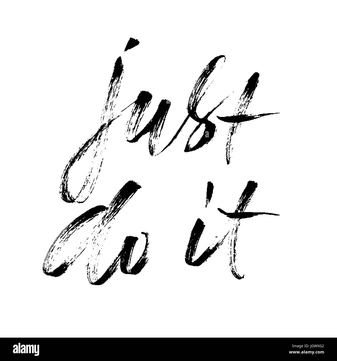 Hand drawn vector lettering. Motivation modern dry brush calligraphy ...