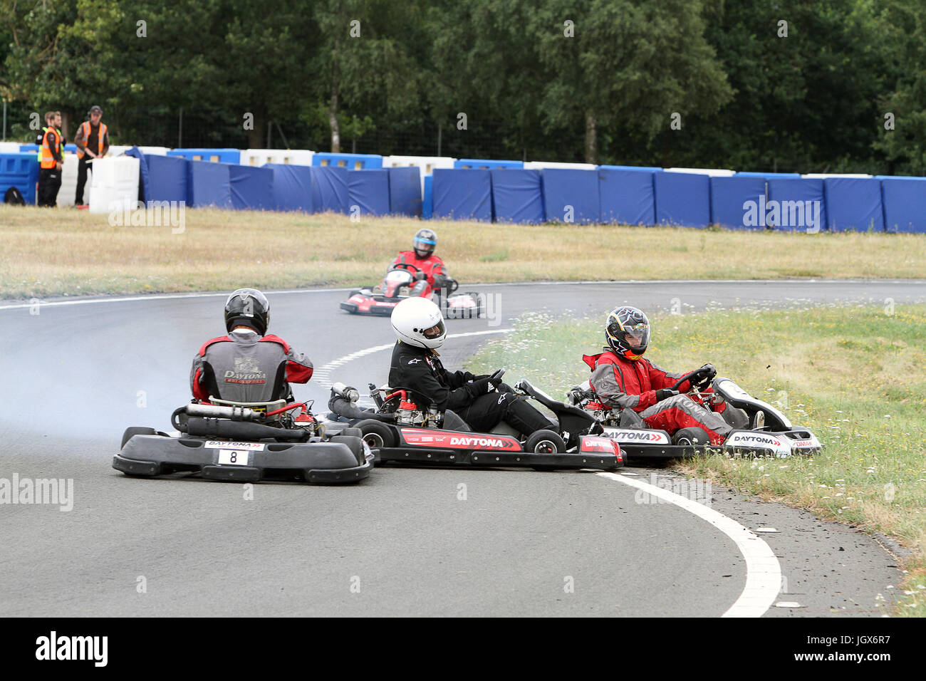 Surrey, UK. 11th Jul, 2017. Teams compete at the Henry Surtees Foundation Brooklands Karting Challenge at Mercedes Benz World in Surrey England 11 July 2017 Credit: theodore liasi/Alamy Live News Stock Photo