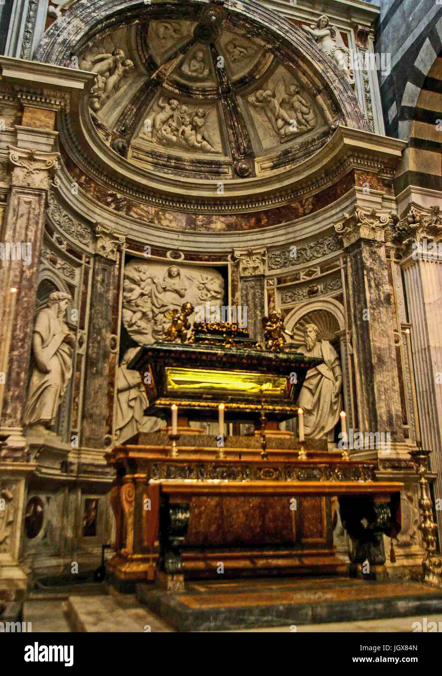 October 15, 2004 - Pisa, Italy - Altar Tomb of Saint Rainerius, the ...