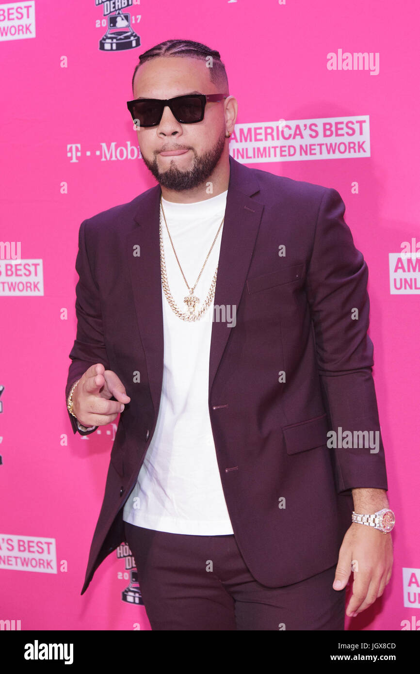 Lejuan James T-Mobile Magenta Carpet for Derby After Dark hosted by Giancarlo Stanton Miami Marlins July 10,2017 Stock Photo