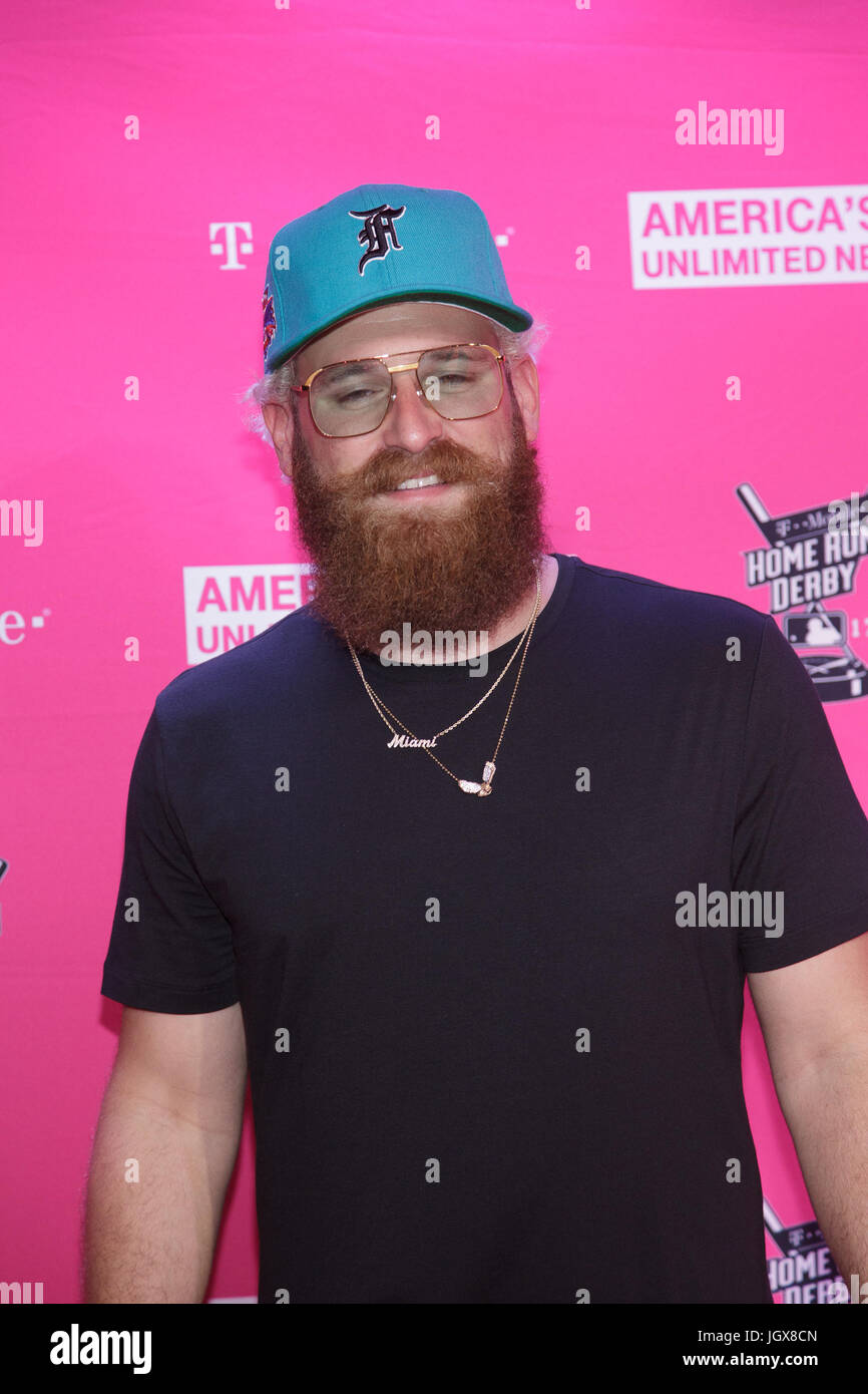 Matt Werner T-Mobile Magenta Carpet for Derby After Dark hosted by Giancarlo Stanton Miami Marlins July 10,2017 Stock Photo