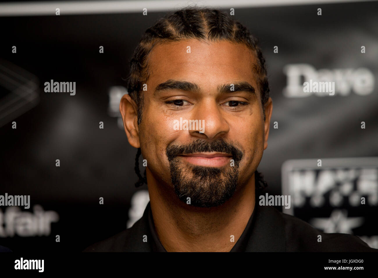 London, UK. 12 July 2017. British boxer, who's won the major world cruiserweight titles and The World Boxing Association (WBA) World Heavyweight Championship, appears at press conference to discuss his return to boxing. Credit: Sebastian Remme/Alamy Live News Stock Photo
