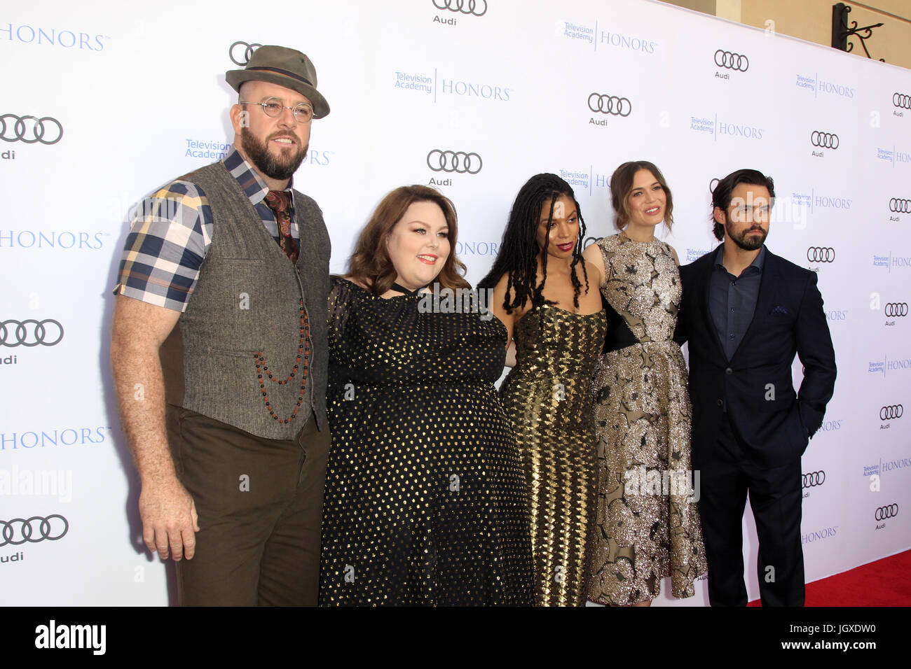 10th Annual Television Academy Honors at the Montage Hotel - Arrivals  Featuring: Chris Sullivan, Chrissy Metz, Susan Kelechi Watson, Mandy Moore, Milo Ventimiglia Where: Beverly Hills, California, United States When: 08 Jun 2017 Credit: Nicky Nelson/WENN.com Stock Photo