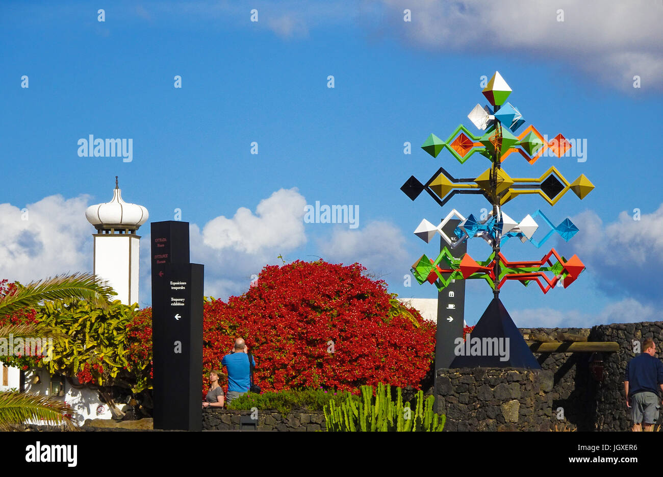 Wind chime, sculpture at Fundacion Cesar Manrique, Taro de Tahiche, Tahiche, Lanzarote, Canary islands Stock Photo