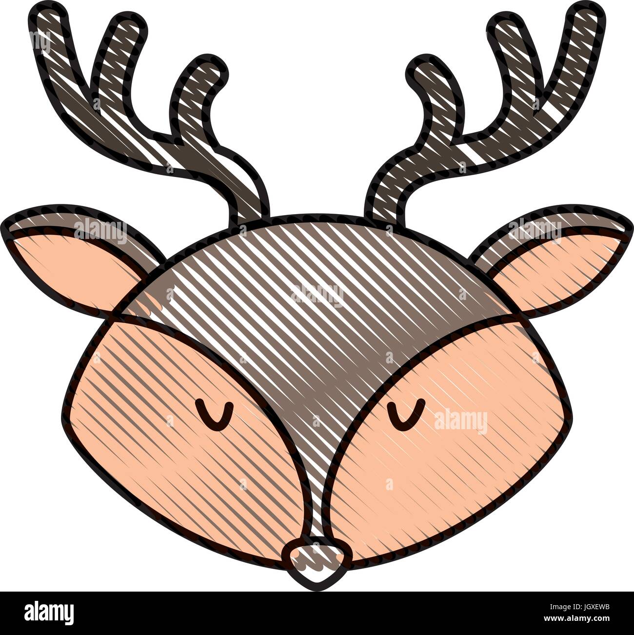 cute and tender reindeer Stock Vector Image & Art - Alamy