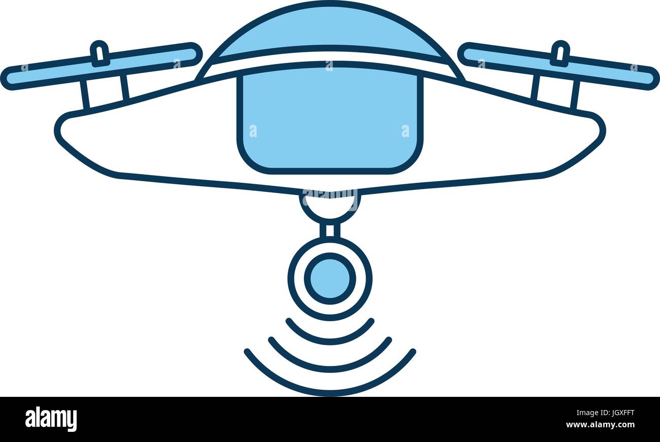 drone flying technology with camera Stock Vector Image & Art - Alamy