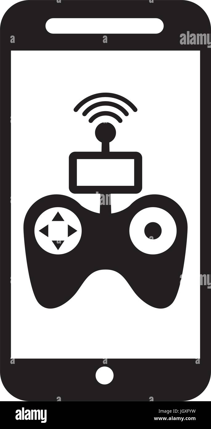 smartphone with Drone remote control app Stock Vector Image & Art Alamy