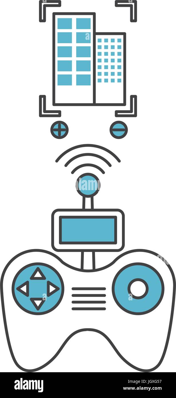 Drone remote control with builbing Stock Vector Image & Art - Alamy