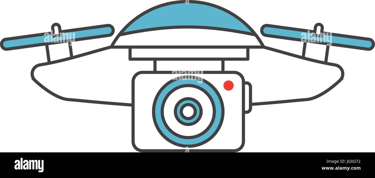 drone flying technology with camera Stock Vector Image & Art - Alamy