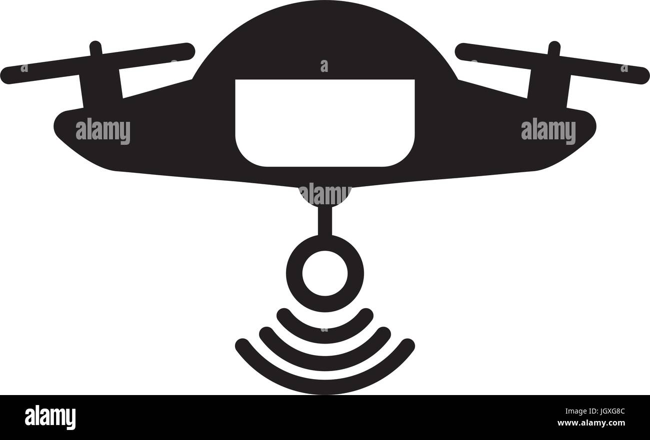 drone flying technology with camera Stock Vector Image & Art - Alamy