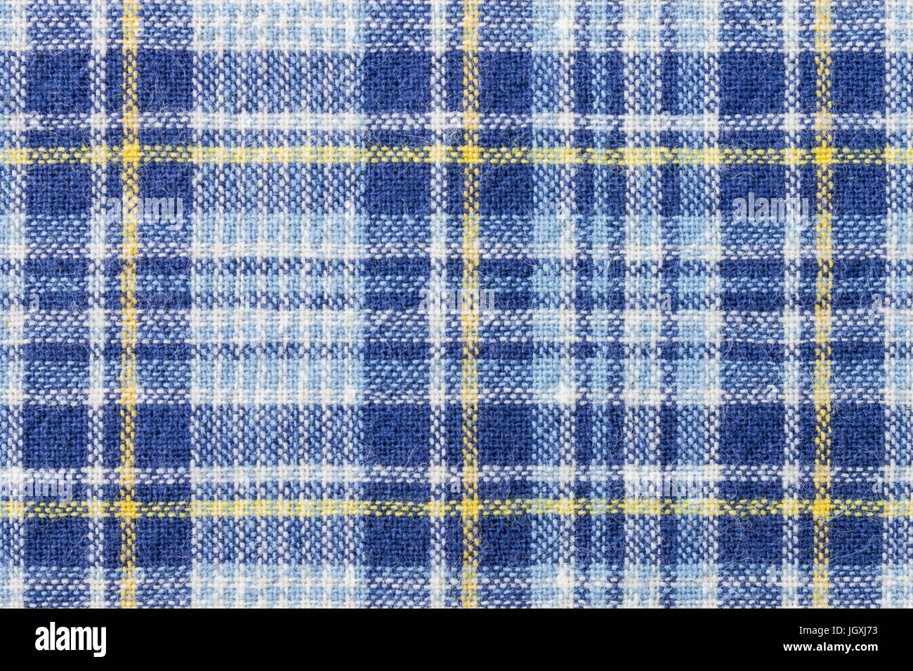 Blue and yellow tartan or plaid background for fashion design. Tartan