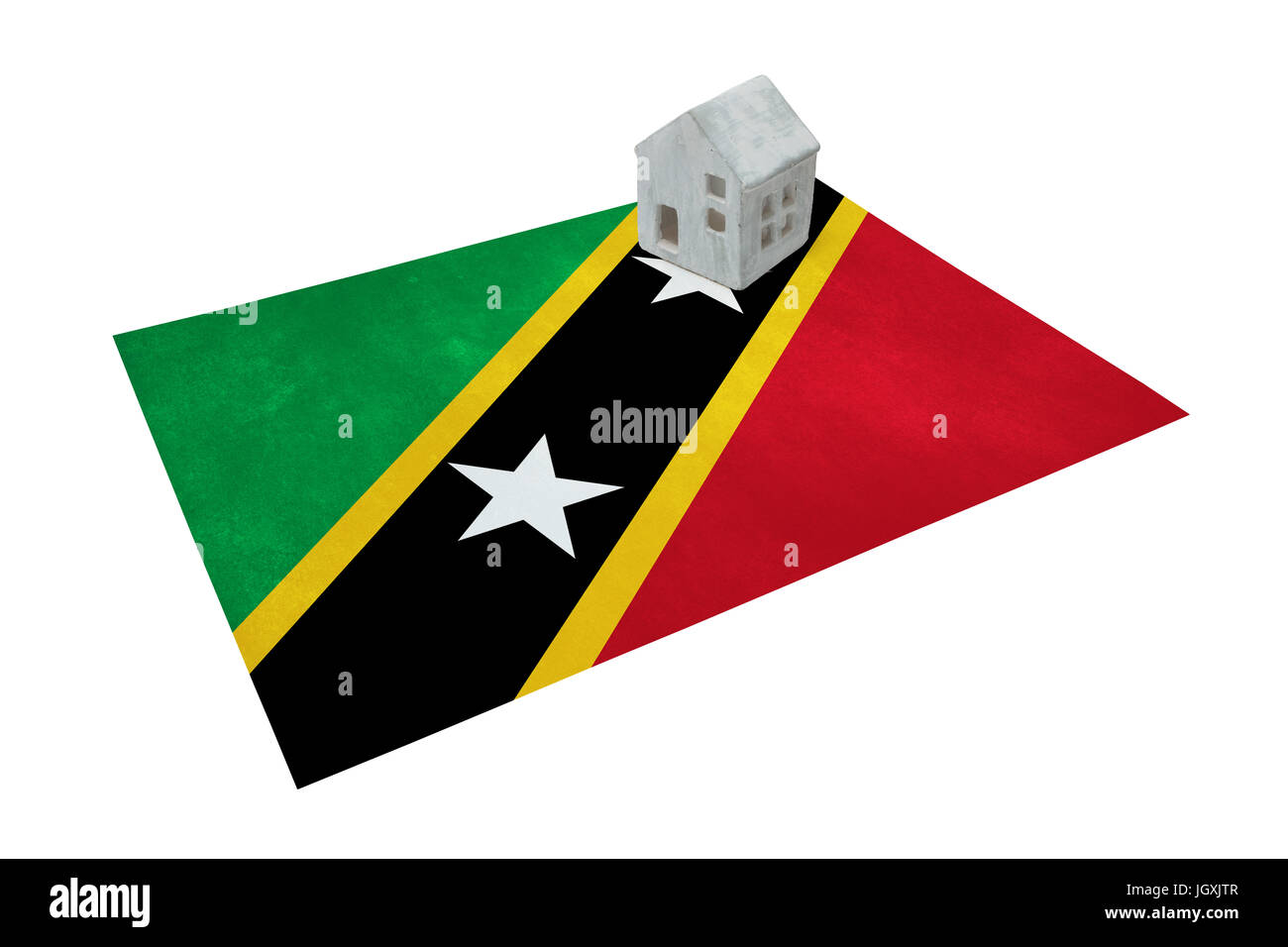 Small house on a flag Living or migrating to Saint Kitts and Nevis