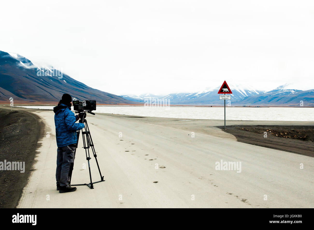 Cinematographer - Longyearbyen - Norway Stock Photo