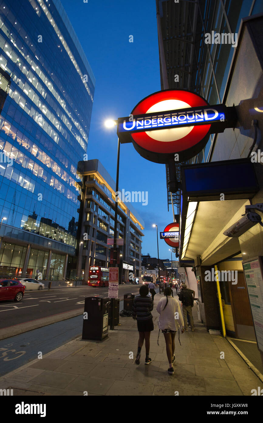 The eastern fringe of the City of London at Aldgate,  the are currently going through a transitional period, gentrified with upmarket apartments, UK Stock Photo