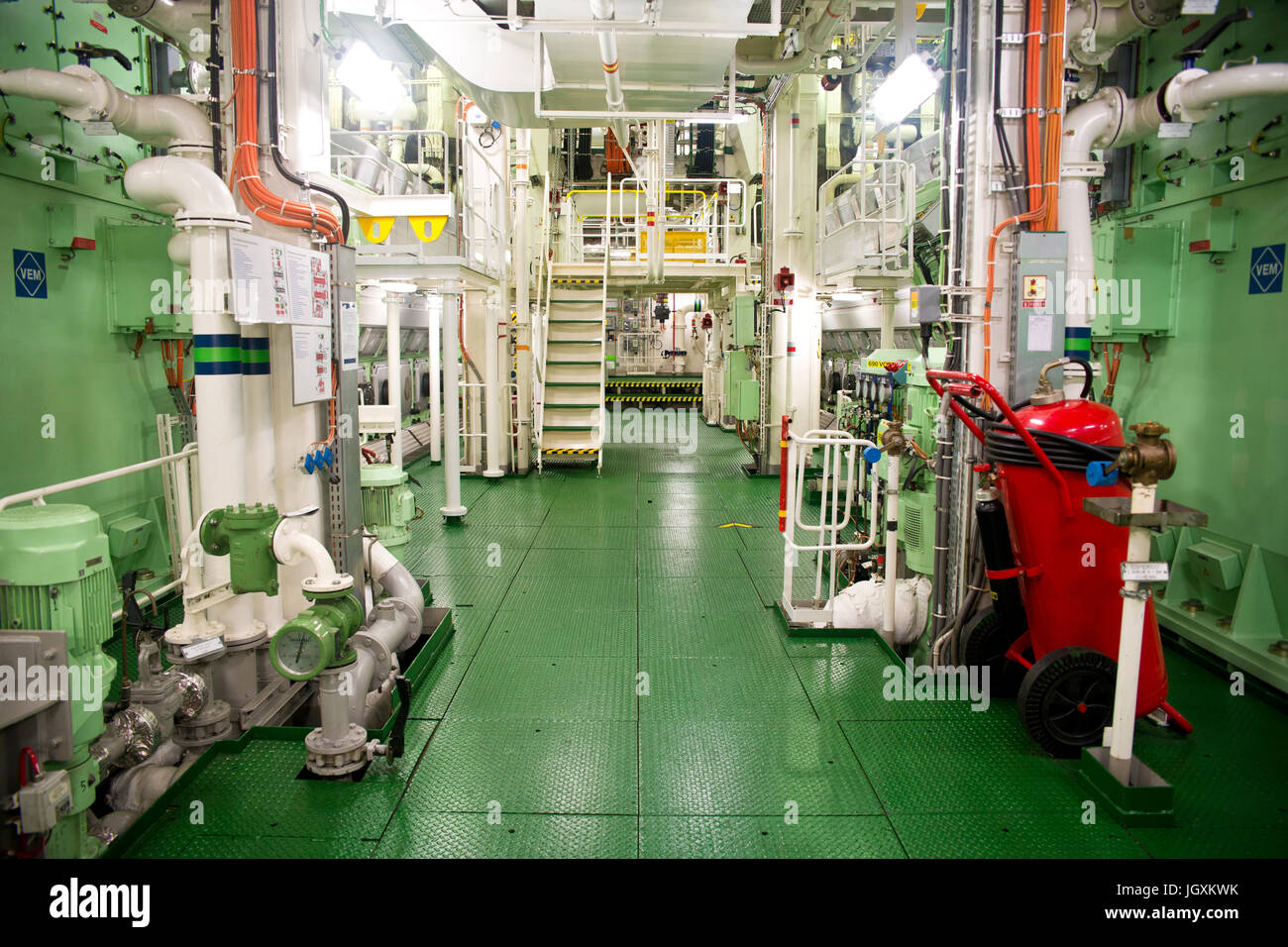 Engine Room of Cruise Ship Stock Photo Alamy