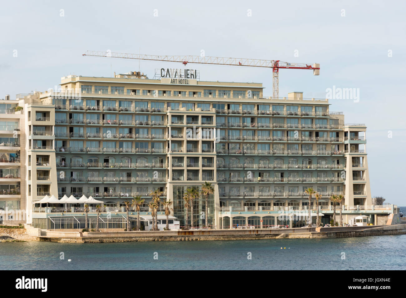 The Cavalieri Art Hotel St Julians Bay Malta Stock Photo Alamy