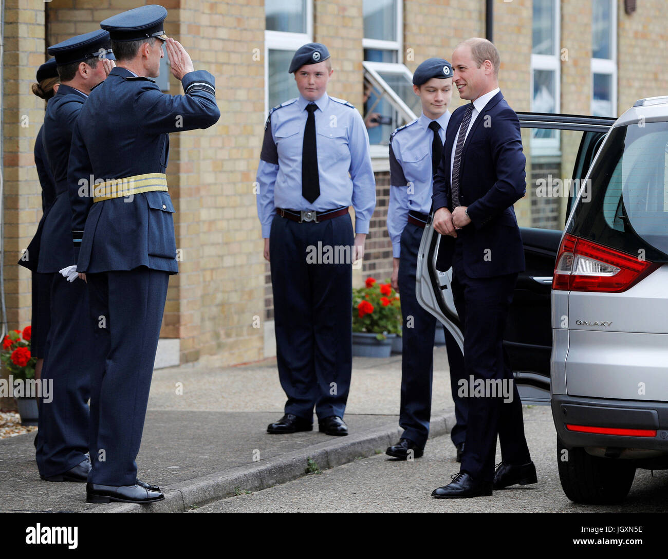 The Duke of Cambridge arrives at RAF Coningsby in Lincolnshire to mark(00)
