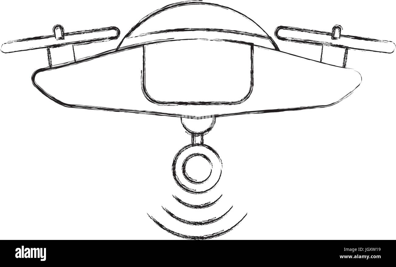 drone flying technology with camera Stock Vector Image & Art - Alamy