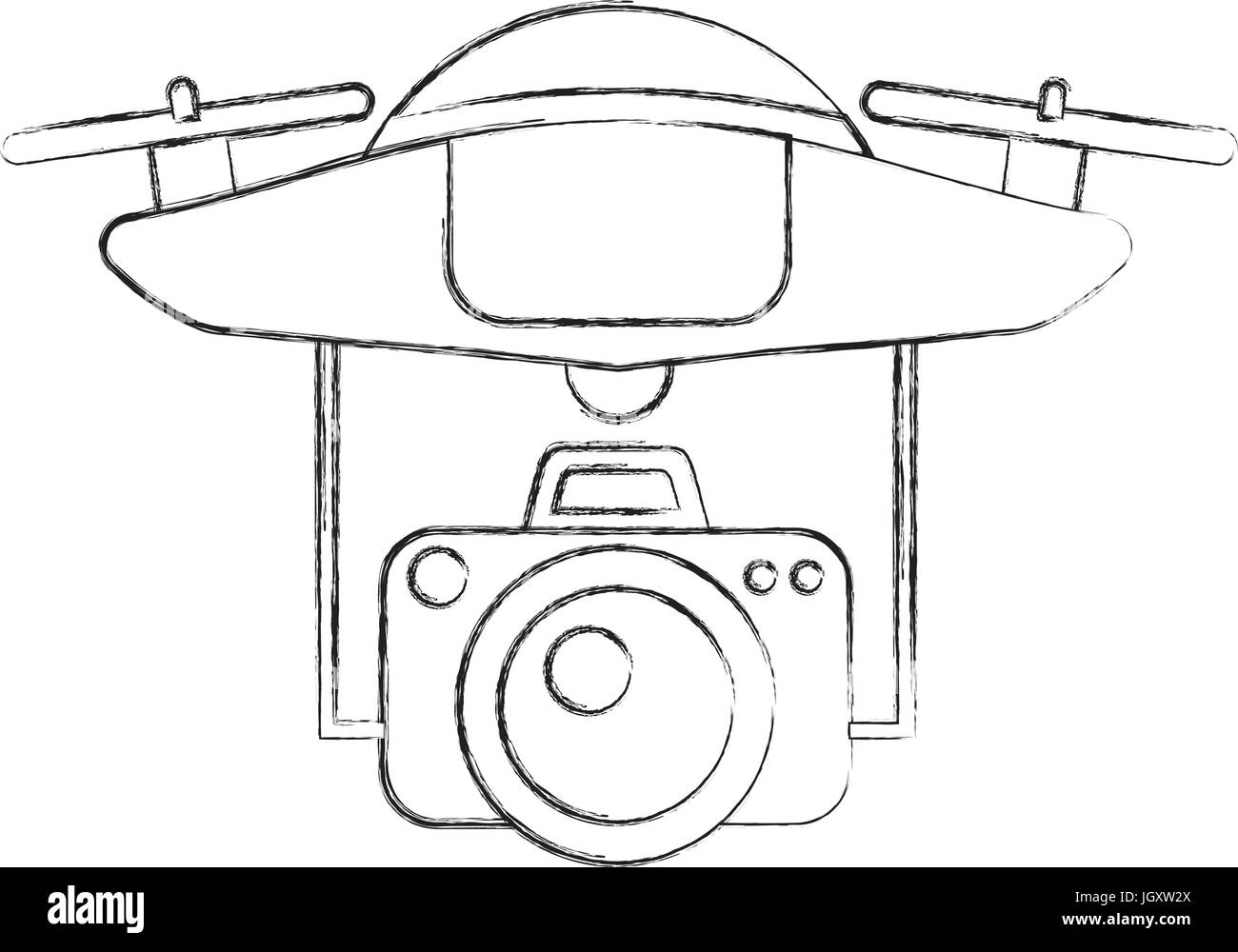drone flying technology with camera Stock Vector Image & Art - Alamy