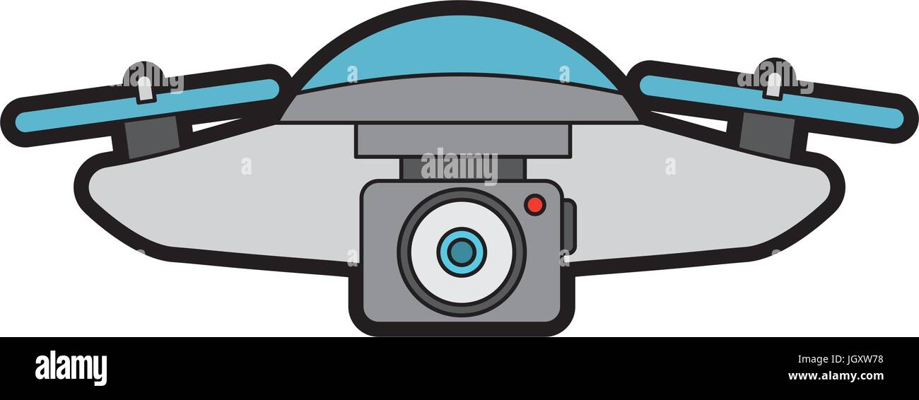 drone flying technology with camera Stock Vector Image & Art - Alamy