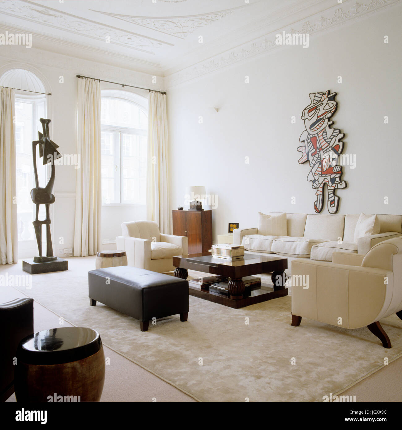 Picture of Minimalist style living room Stock Photo - Alamy