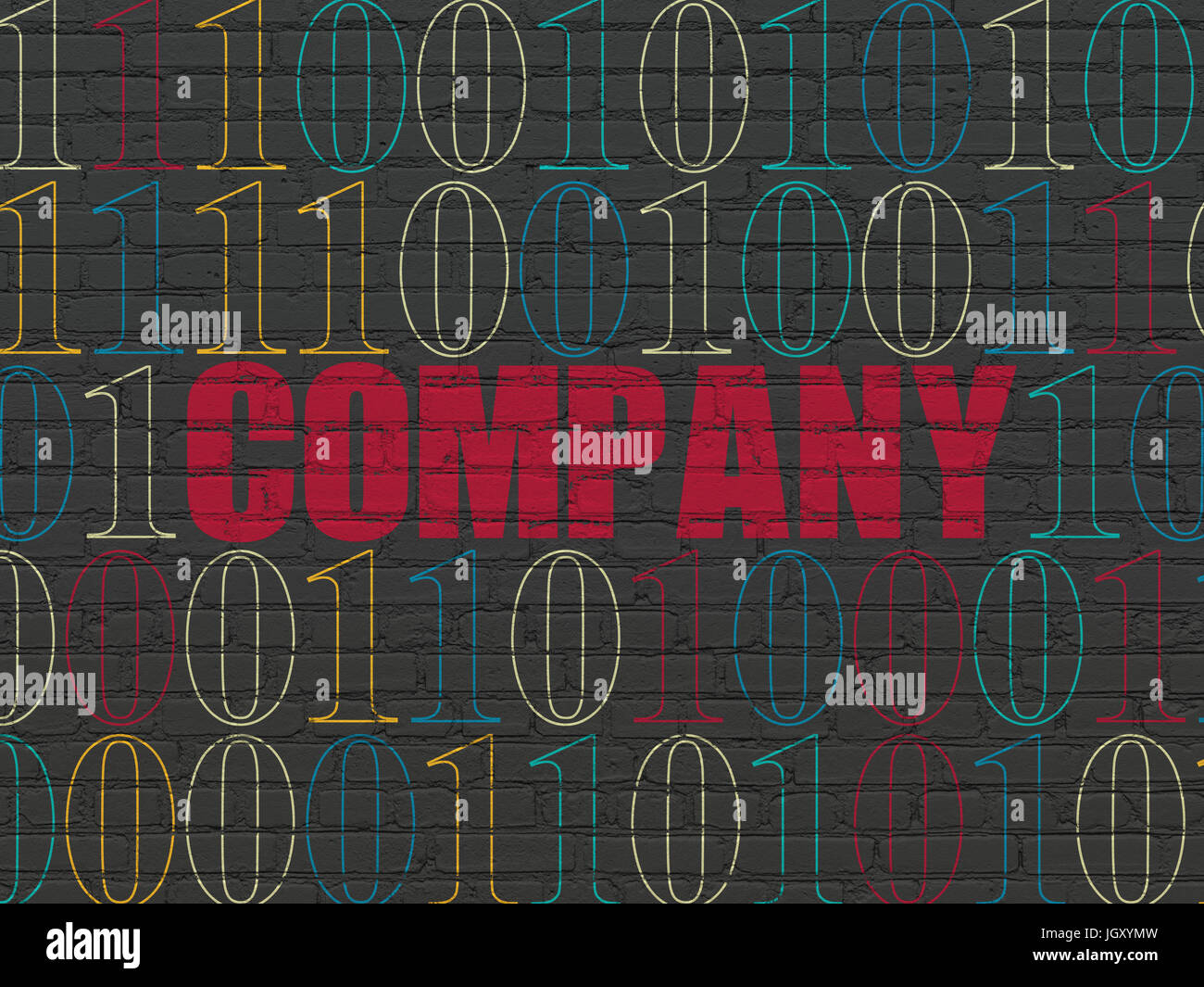 Business concept: Company on wall background Stock Photo - Alamy