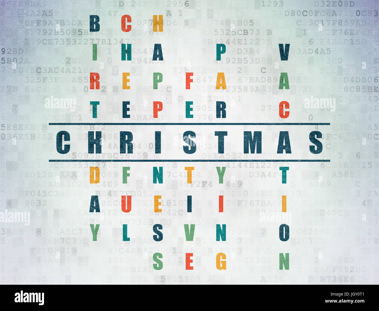 Holiday Concept Christmas In Crossword Puzzle JGY0T1 