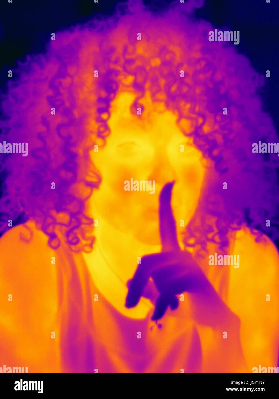 Woman looking at her thermal image hi-res stock photography and images -  Alamy