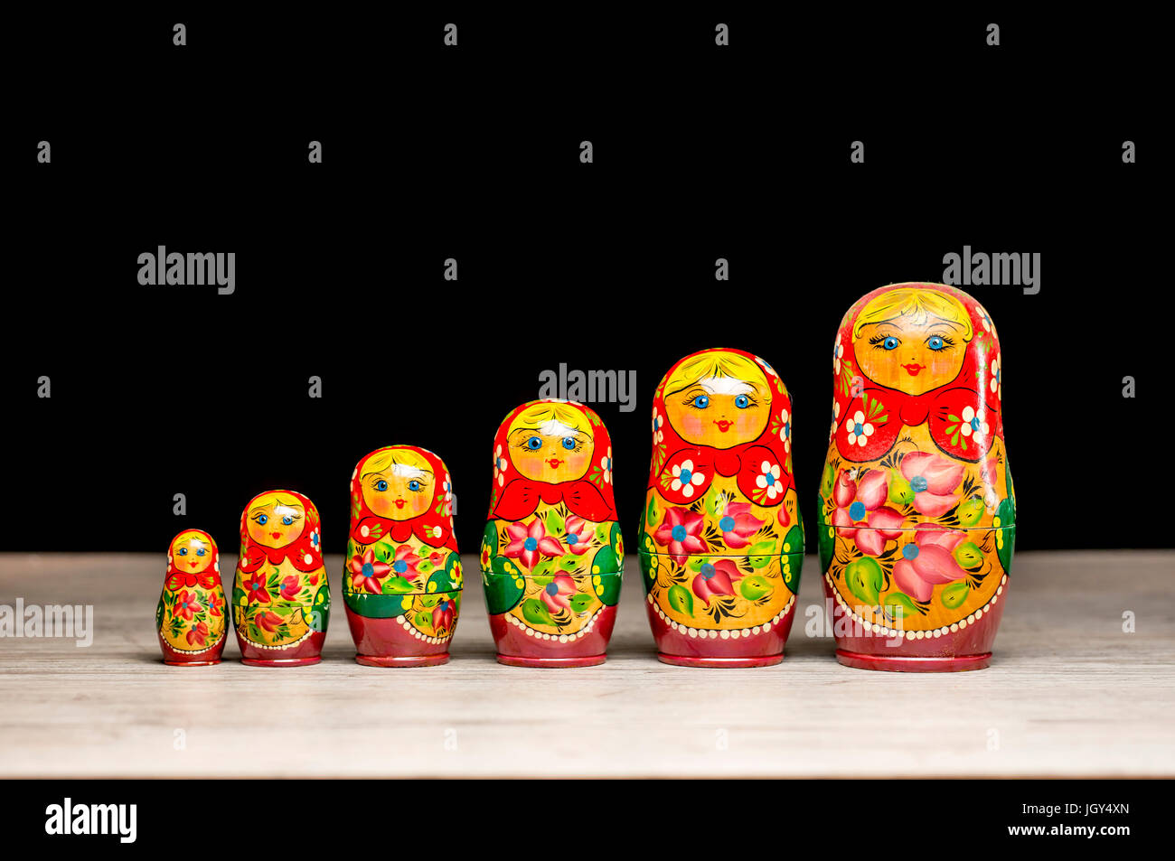 antique matryoshka dolls